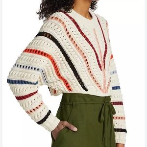 ba&sh Gardy Cropped Sweater - Size S